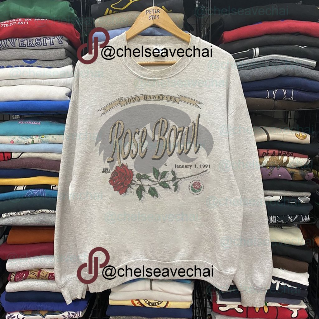 Vintage University Of Iowa Hawkeyes Rose Bowl Football 1991 Sweater Ncaa Shirt